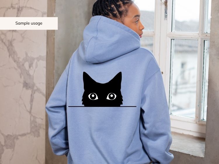 Peeking Cat svg, png, dxf